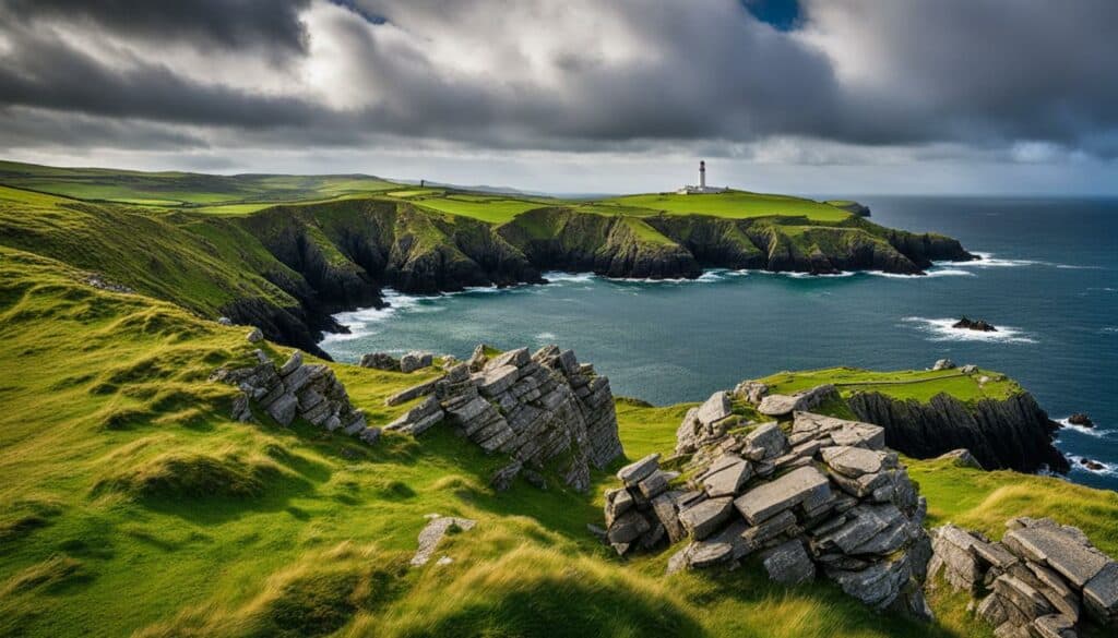 Stunning view of the cliffs and the sea, offering a perfect backdrop for outdoor activities in West Cork.