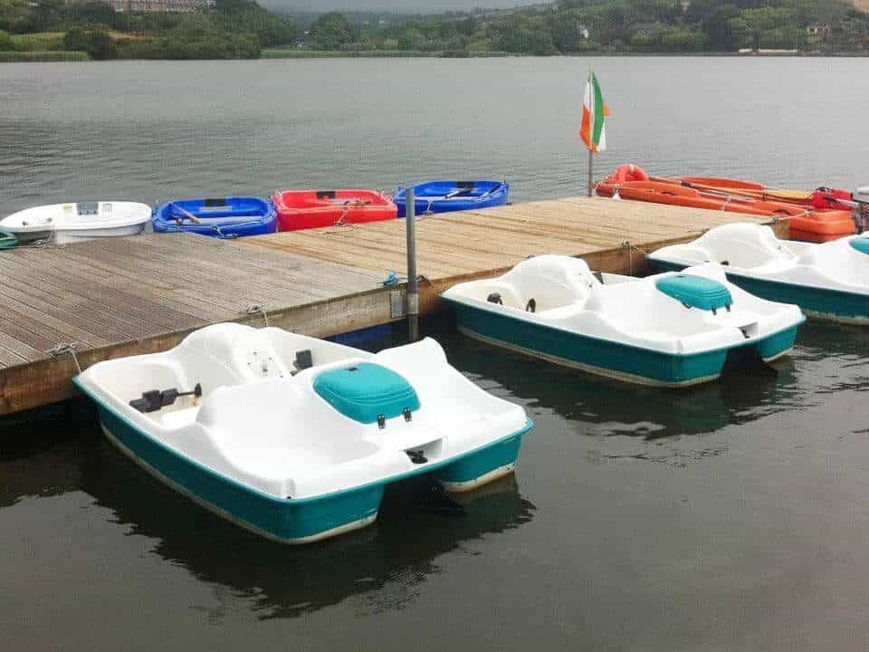 Pedal boats for rent at the Lagoon Activity Centre in Cork
